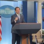 Marco Rubio Jokingly Takes Over White House Press Briefing Room While Karoline Leavitt Is on Maternity Leave