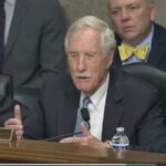 Industrial Base Debate: During a Senate Armed Services Committee hearing on May 19, 2026, U.S. Senator Angus King (I-ME) fiercely rebuked a Pentagon budget proposal to build naval vessels—including destroyers—in South Korea and Japan. King blasted the concept as "the worst idea since the Red Sox traded Babe Ruth to the Yankees," warning that outsourcing critical defense infrastructure risks leaking sensitive American technology and directly starves domestic shipyards like Maine's Bath Iron Works of needed investment. While the Trump administration argues the proposal could quickly bolster fleet numbers amidst rising naval tensions with China, domestic lawmakers argue the move completely undermines ongoing efforts to rebuild America's industrial base. Photos: U.S. Senate Television (King); General Dynamics Bath Iron Works (Destroyer)
