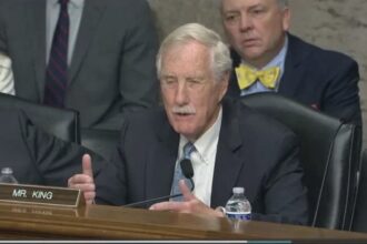 Industrial Base Debate: During a Senate Armed Services Committee hearing on May 19, 2026, U.S. Senator Angus King (I-ME) fiercely rebuked a Pentagon budget proposal to build naval vessels—including destroyers—in South Korea and Japan. King blasted the concept as "the worst idea since the Red Sox traded Babe Ruth to the Yankees," warning that outsourcing critical defense infrastructure risks leaking sensitive American technology and directly starves domestic shipyards like Maine's Bath Iron Works of needed investment. While the Trump administration argues the proposal could quickly bolster fleet numbers amidst rising naval tensions with China, domestic lawmakers argue the move completely undermines ongoing efforts to rebuild America's industrial base. Photos: U.S. Senate Television (King); General Dynamics Bath Iron Works (Destroyer)