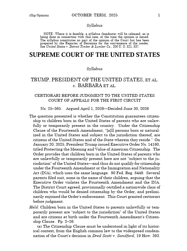 Supreme Court Birthright Citizenship Ruling 2026: SCOTUS Upholds 14th Amendment, Strikes Down Trump Executive Order 2 img 8603