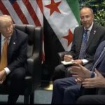 U.S. President Donald Trump participates in a high-stakes bilateral meeting with Syrian President Ahmed al-Sharaa on the sidelines of the NATO summit in Ankara, Turkey. The leaders met to discuss regional security, defense cooperation, and Syria's reconstruction efforts.  Source: Associated Press / Anatolia Agency Archive