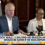 Minnesota Governor Tim Walz sits alongside Minnesota Supreme Court Chief Justice Natalie Hudson at a special meeting of the Board of Pardons. The broadcast covers the unanimous decision by the board to pardon Jai Vang a Laos native who had lived in Minnesota since childhood to prevent his imminent deportation by federal immigration authorities. Source: FOX & Friends Weekend / FOX News Channel Archive
