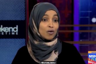U.S. Representative Ilhan Omar speaking during an interview on The Weekend: Primetime. Source: MS NOW (formerly MSNBC)